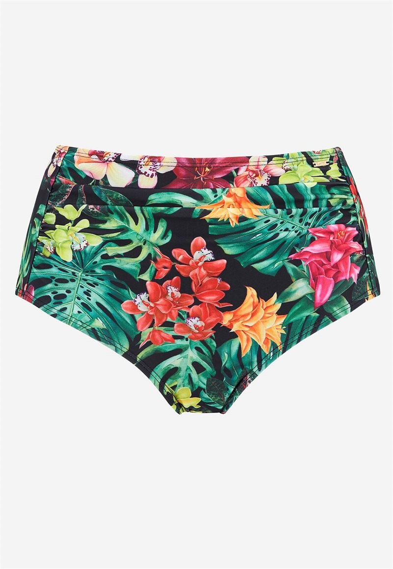 Läs mer om Blommönstrad bikinitrosa med hög midja Palm Springs